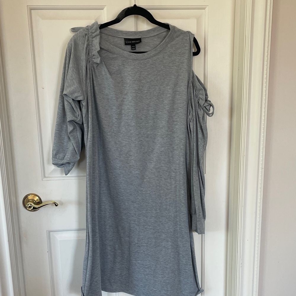 Lane Bryant Asymmetrical Gray Dress